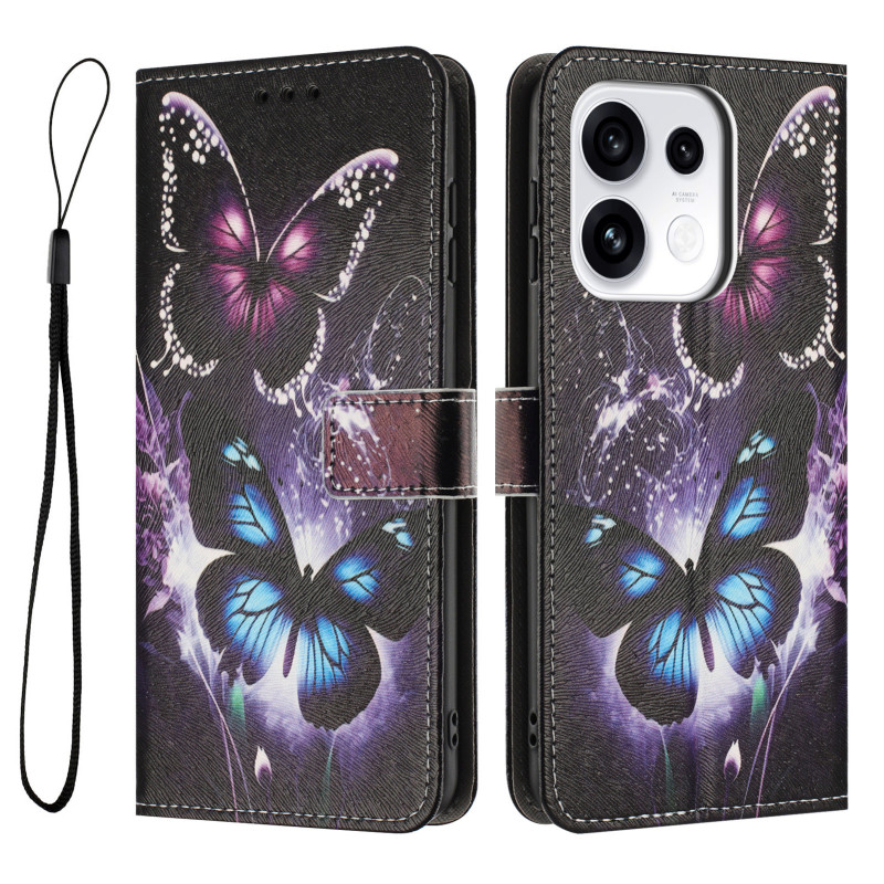 Housse Oppo Reno 16 F 5G / 16 FS 5G Deux Papillons