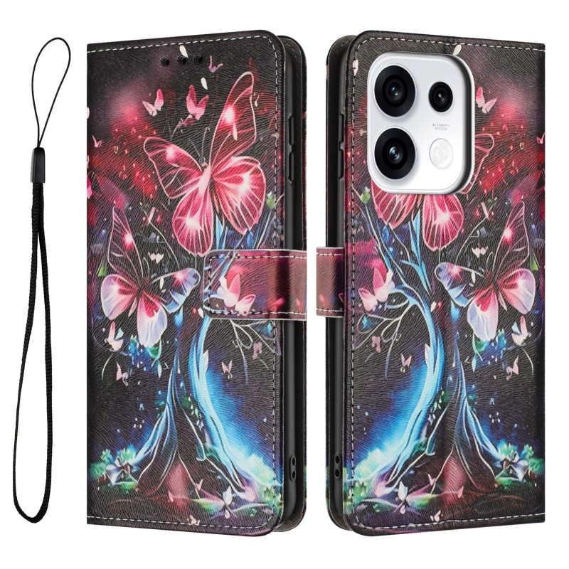 Housse Oppo Reno 16 F 5G / 16 FS 5G Arbre aux Papillons