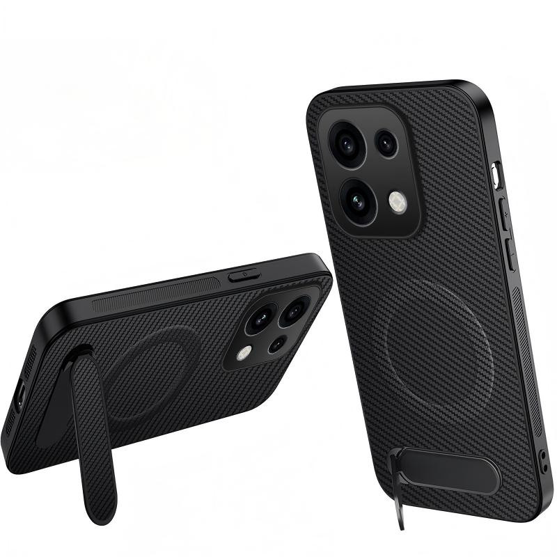 Coque Oppo Reno 16 Pro 5G Magnétique Fibre Carbone avec Support