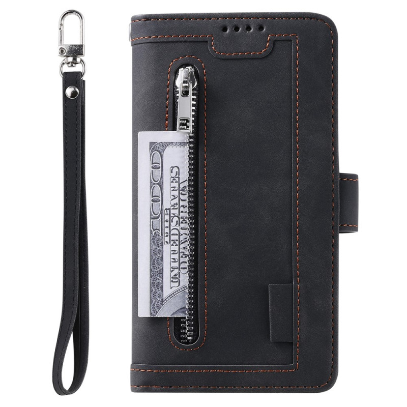 Housse Google Pixel 11 Pro XL Portefeuille Vintage à Lanière