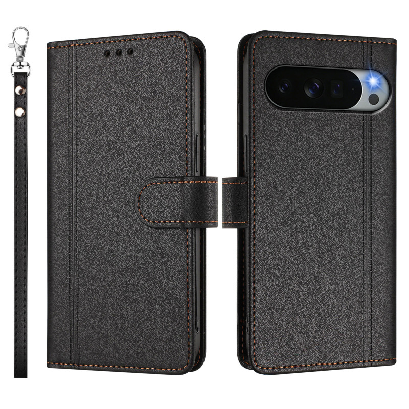 Housse Google Pixel 11 Pro XL Portefeuille 9 Porte-Cartes et Lanière