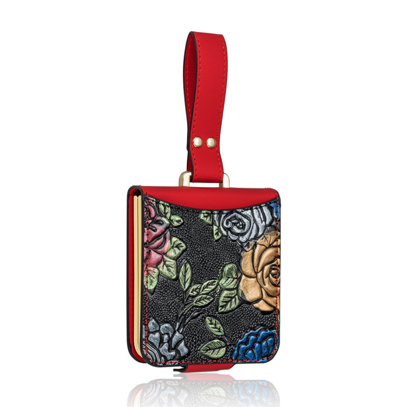 Coque Samsung Galaxy Z Flip 8 Motif Floral et Lanière