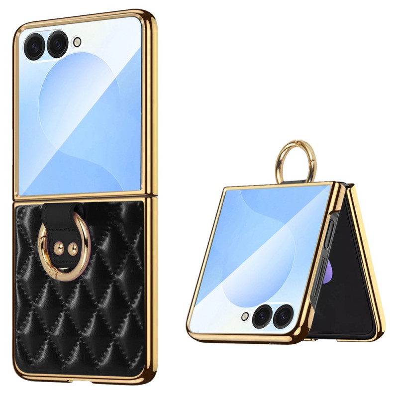 Coque Samsung Galaxy Z Flip 8 Matelassée avec Anneau de Maintien