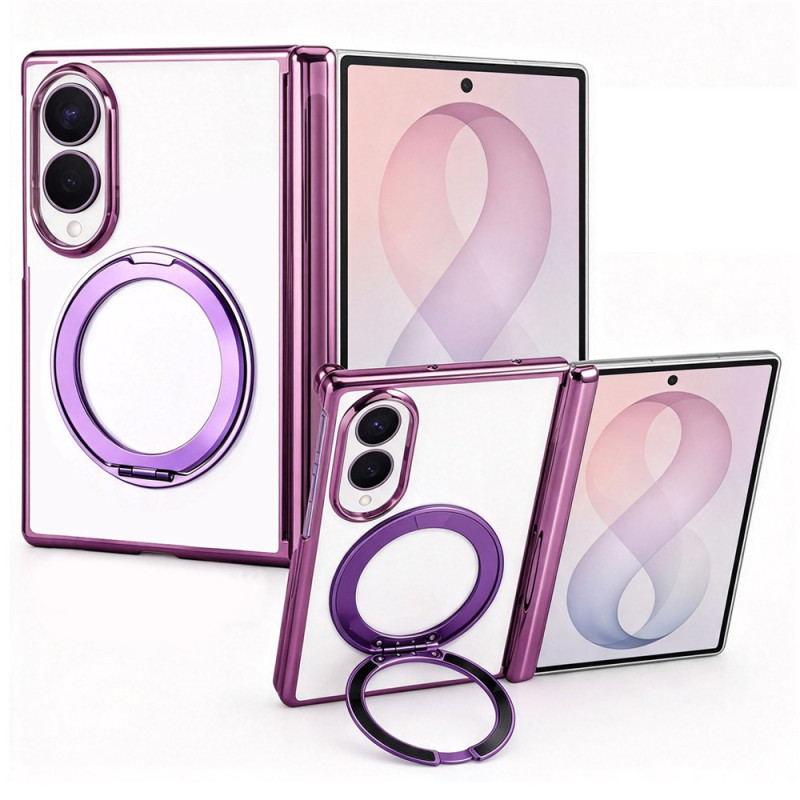 Coque Samsung Galaxy Z Fold 8 Support et Rebord Style Métal