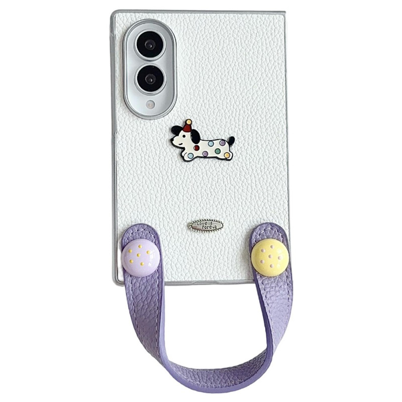 Coque Samsung Galaxy Z Fold 8 Design Teckel et Sangle