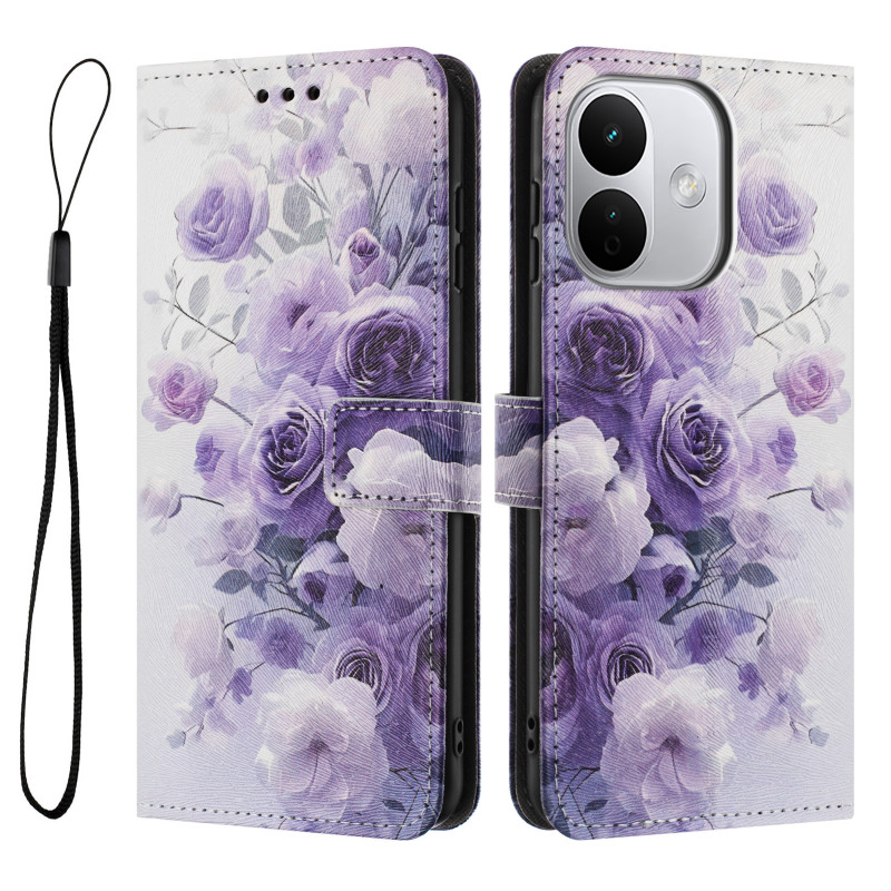 Housse Xiaomi Redmi Note 17 Pro 5G Roses Violettes