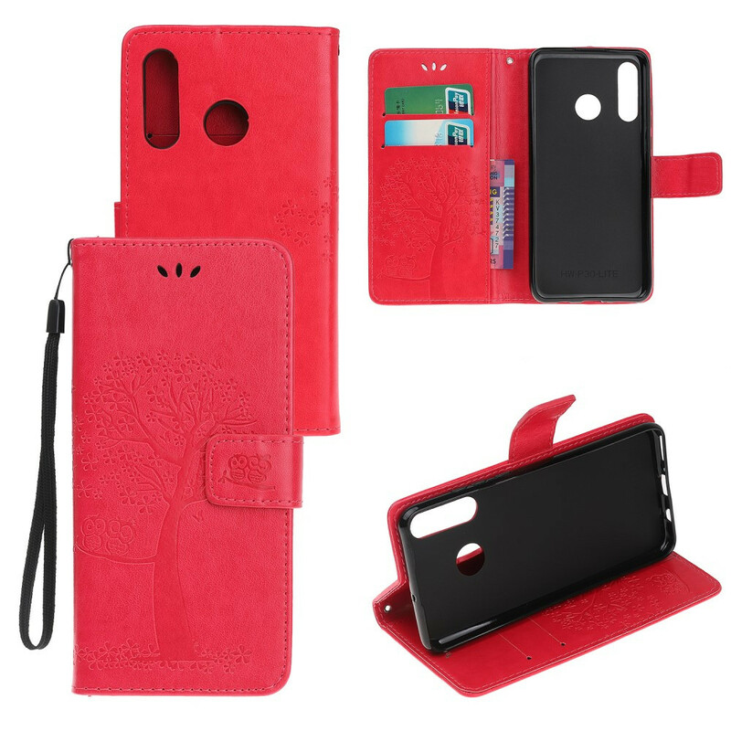 Housse Huawei P Smart Plus 2019 Arbre et Hiboux à Lanière Housse Huawei P Smart Plus 2019 Arbre et Hiboux à Lanière