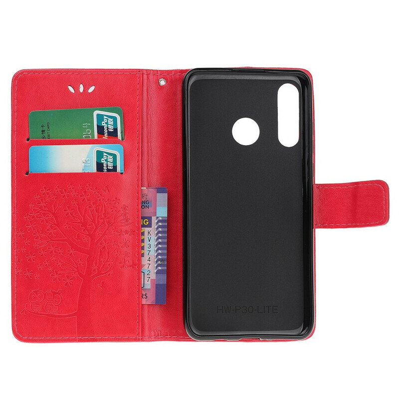 Housse Huawei P Smart Plus 2019 Arbre et Hiboux à Lanière Housse Huawei P Smart Plus 2019 Arbre et Hiboux à Lanière