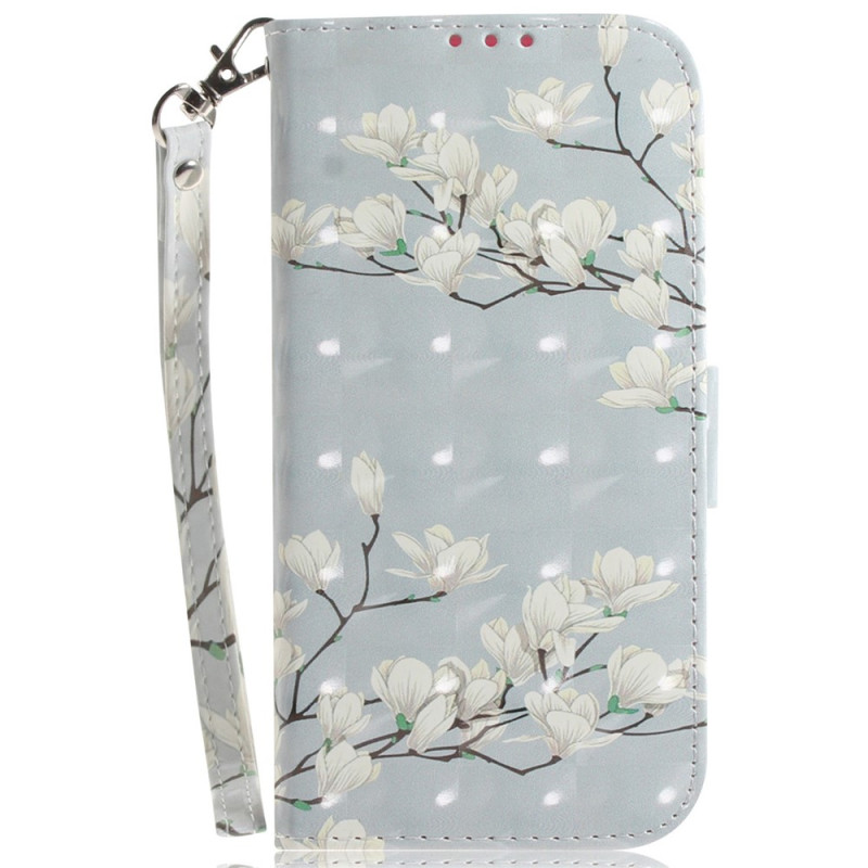 Housse Xiaomi Redmi Note 17 Pro Max 5G Magnolias à Lanière