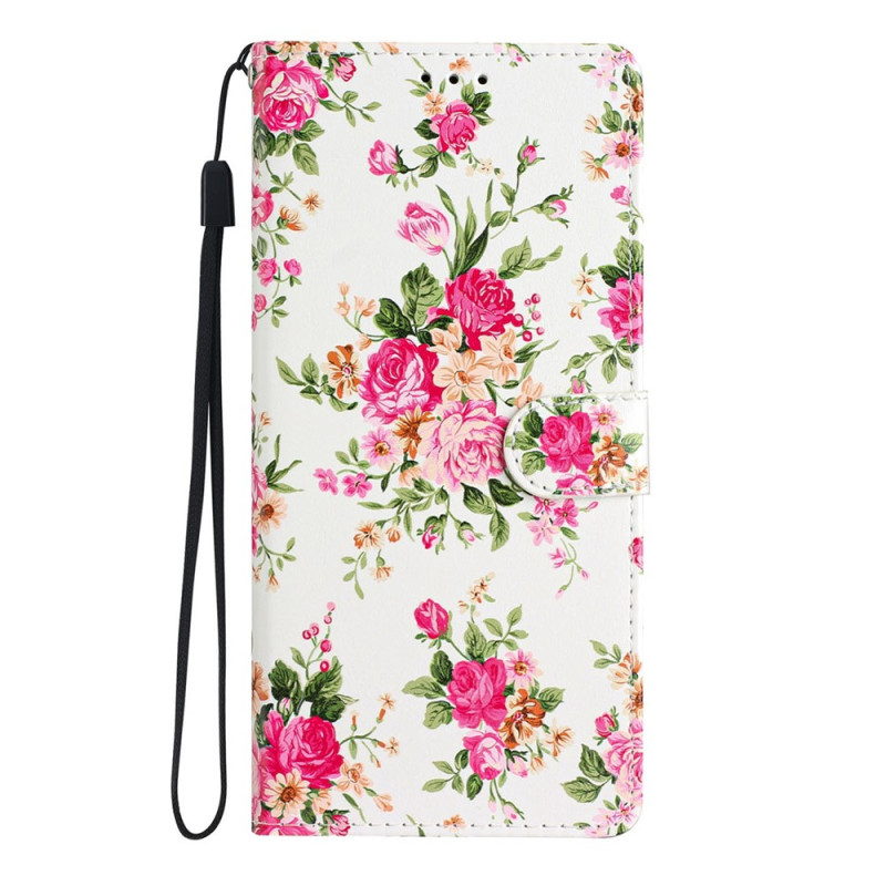 Housse Xiaomi Redmi 17C 5G Fleurs Rouges