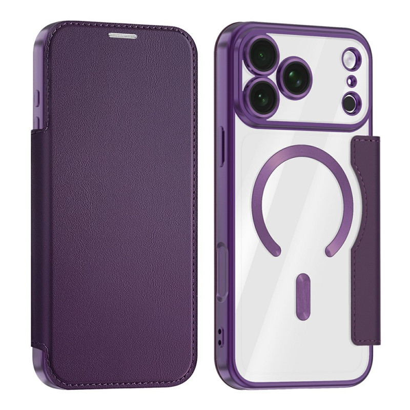 Flip Cover iPhone 18 Pro / 17 Pro Magnétique Effet Cuir