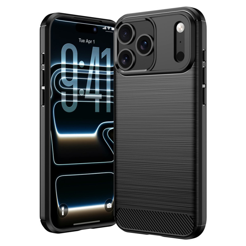 Coque iPhone 18 Pro / 17 Pro Fibre Carbone Brossée