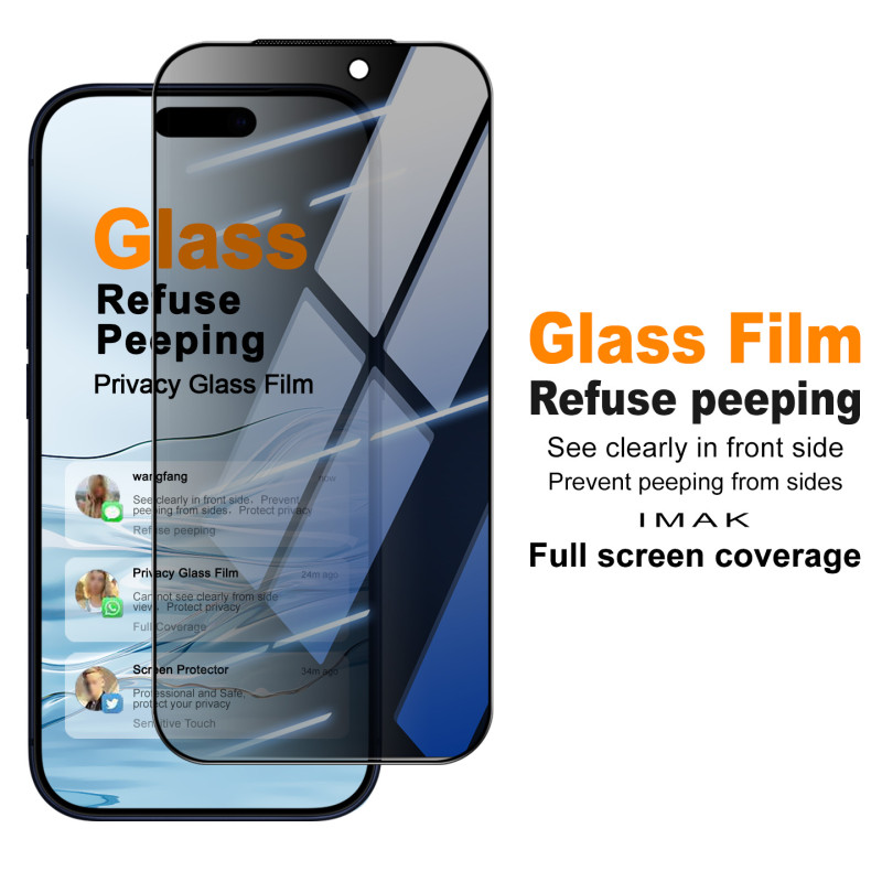 Protection en Verre Trempé Anti-Espion pour Écran iPhone 18 Pro Max