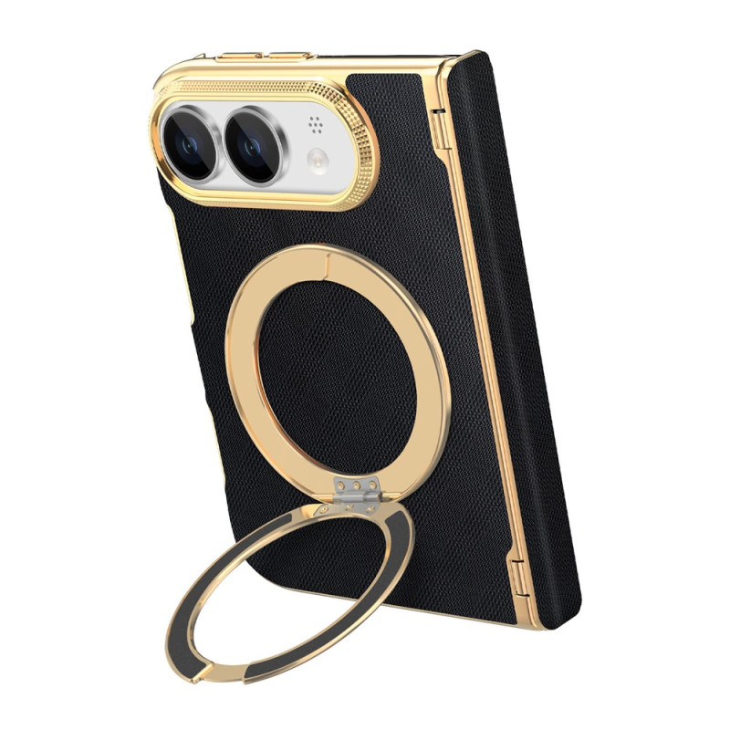 Coque iPhone Duo Magnétique Quadrillée avec Support
