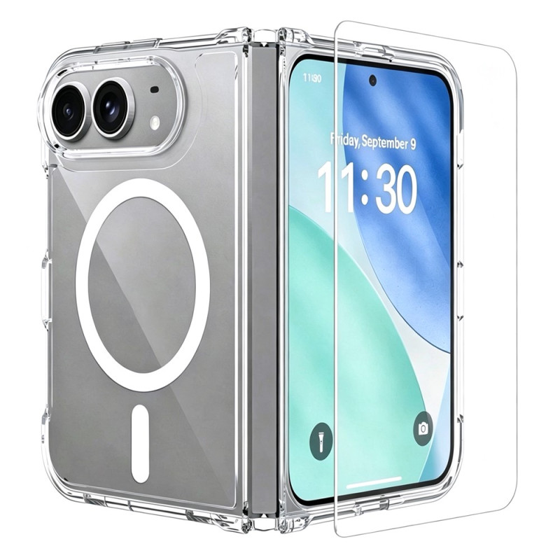 Coque iPhone Duo Magnétique Acrylique 2 mm avec Verre Trempé