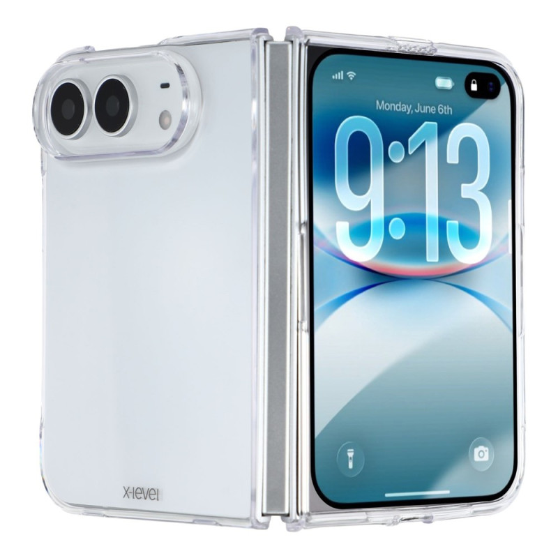 Coque iPhone Duo Transparente avec Protection Charnière X-LEVEL