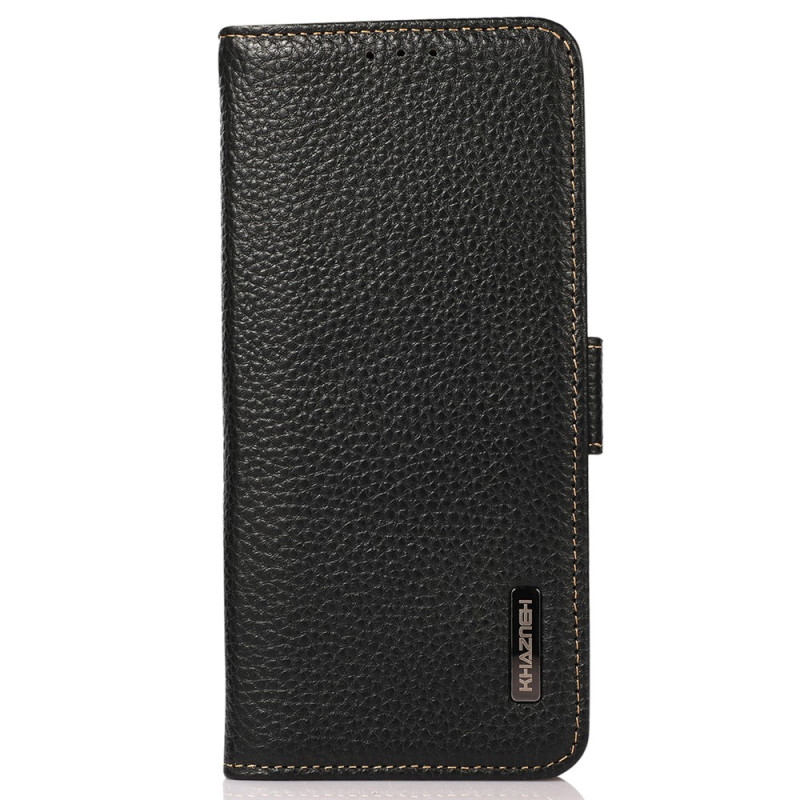 Housse Poco F9 Pro Cuir Litchi KHAZNEH
