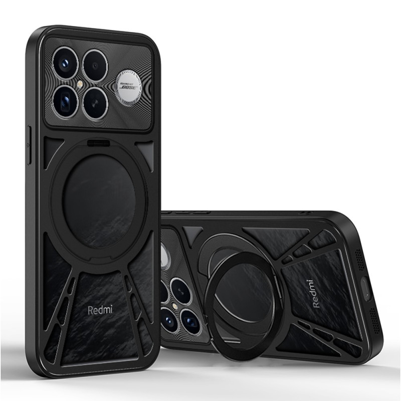 Coque Poco F9 Pro Magnétique Ajourée avec Support Rotatif