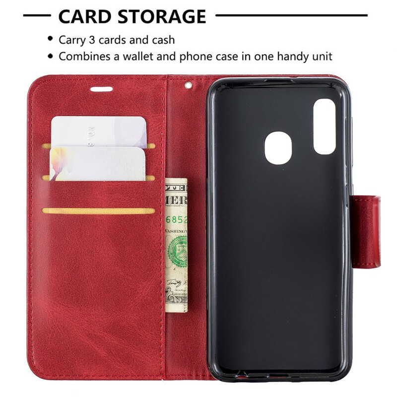 Housse Samsung Galaxy A20e Lisse Rabat Oblique Housse Samsung Galaxy A20e Lisse Rabat Oblique