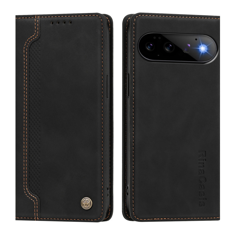 Flip Cover Google Pixel 11 Pro / 11 Effet Daim Design Vintage