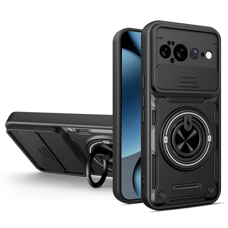 Coque Google Pixel 11 Pro XL Magnétique avec Cache Caméra Coulissant et Support Rotatif