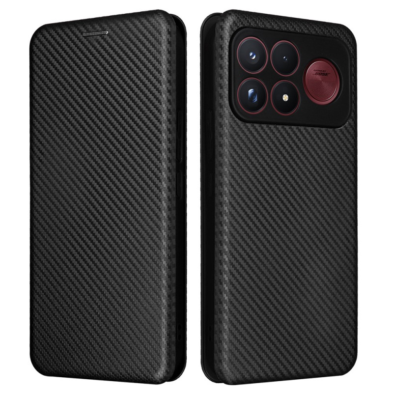 Flip Cover Poco F9 Ultra Fibre Carbone