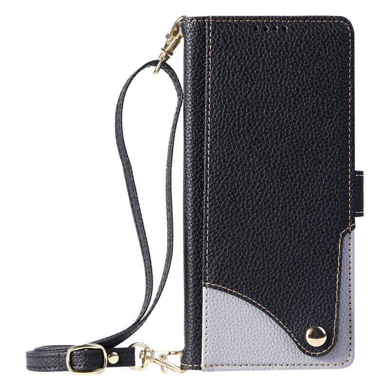 Housse iPhone 18 Pro / 17 Pro Bicolore avec Bandoulière et Dragonne