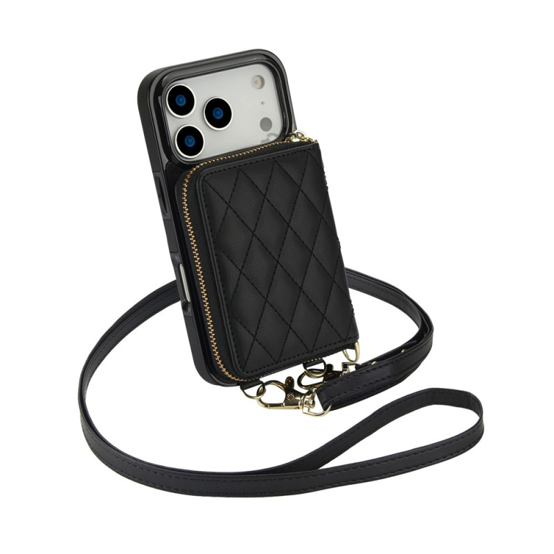 Coque iPhone 18 Pro Max / 17 Pro Max Matelassée avec Bandoulière
