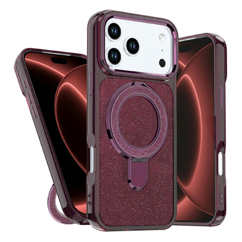 Coque iPhone 18 Pro Max / 17 Pro Max Pailletée Antichoc avec Anneau Support