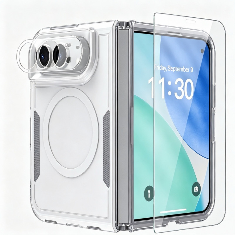 Coque iPhone Duo Magnétique avec Verre Écran et Protection Caméra