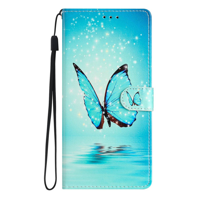 Housse Samsung Galaxy A18 4G Papillon Bleu