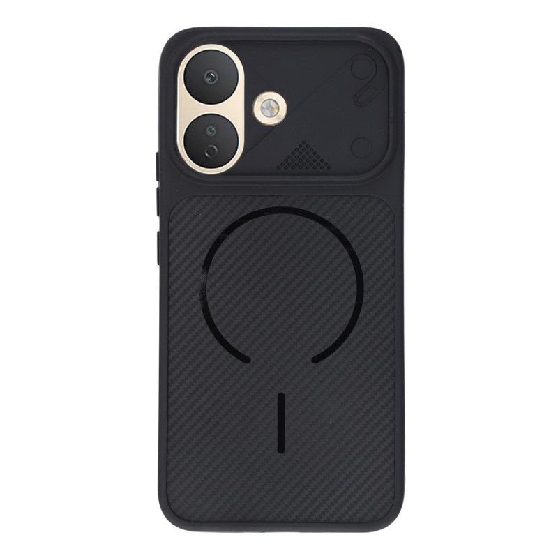 Coque Xiaomi Redmi Note 17 Pro 5G Effet Fibre de Carbone avec Anneau Métallique