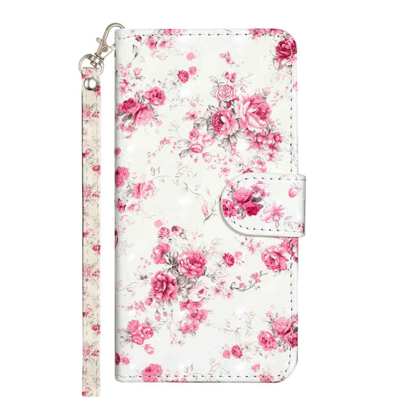 Housse Samsung Galaxy S26 FE Roses à Lanière