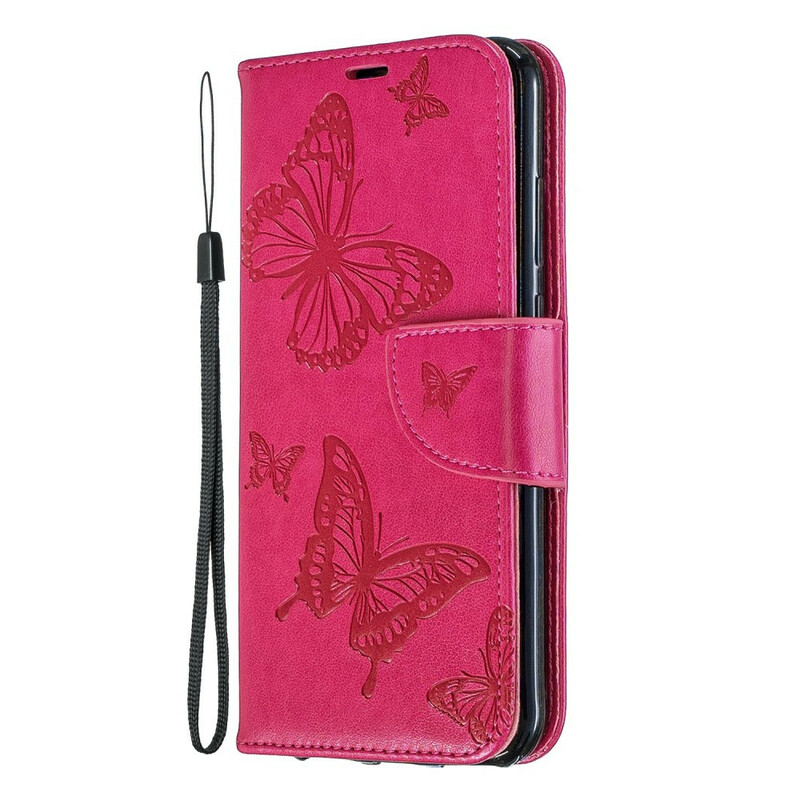 Housse Huawei Y6 2019 Papillons et Rabat Oblique Housse Huawei Y6 2019 Papillons et Rabat Oblique