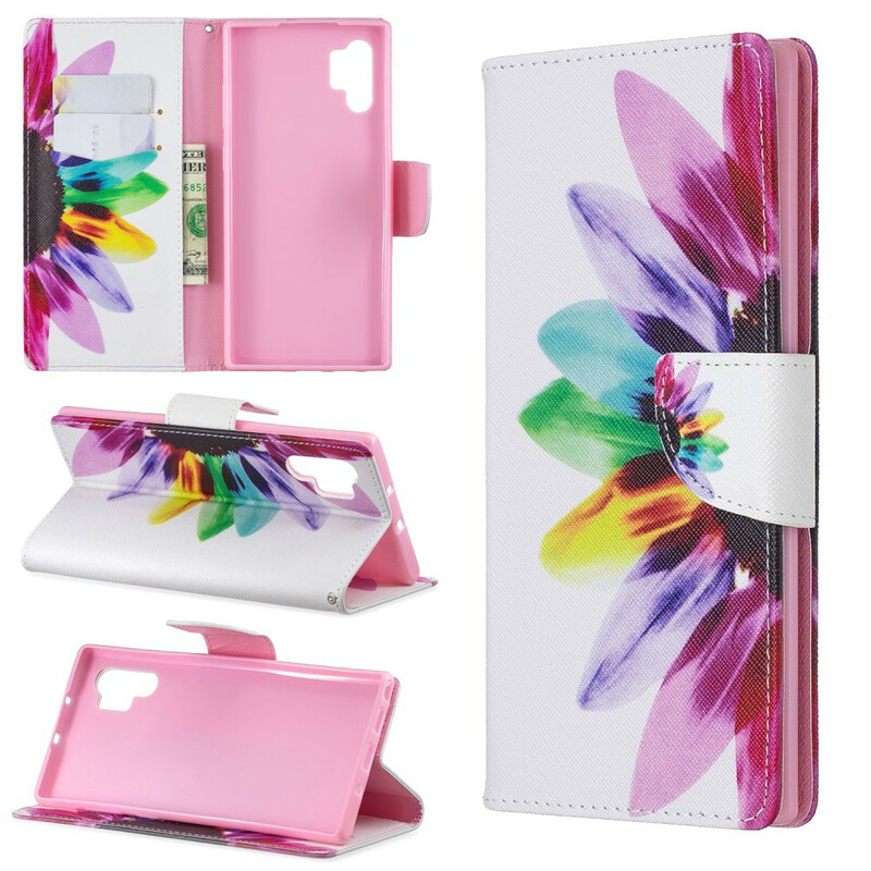 Housse Samsung Galaxy Note 10 Plus Fleur Aquarelle Housse Samsung Galaxy Note 10 Plus Fleur Aquarelle