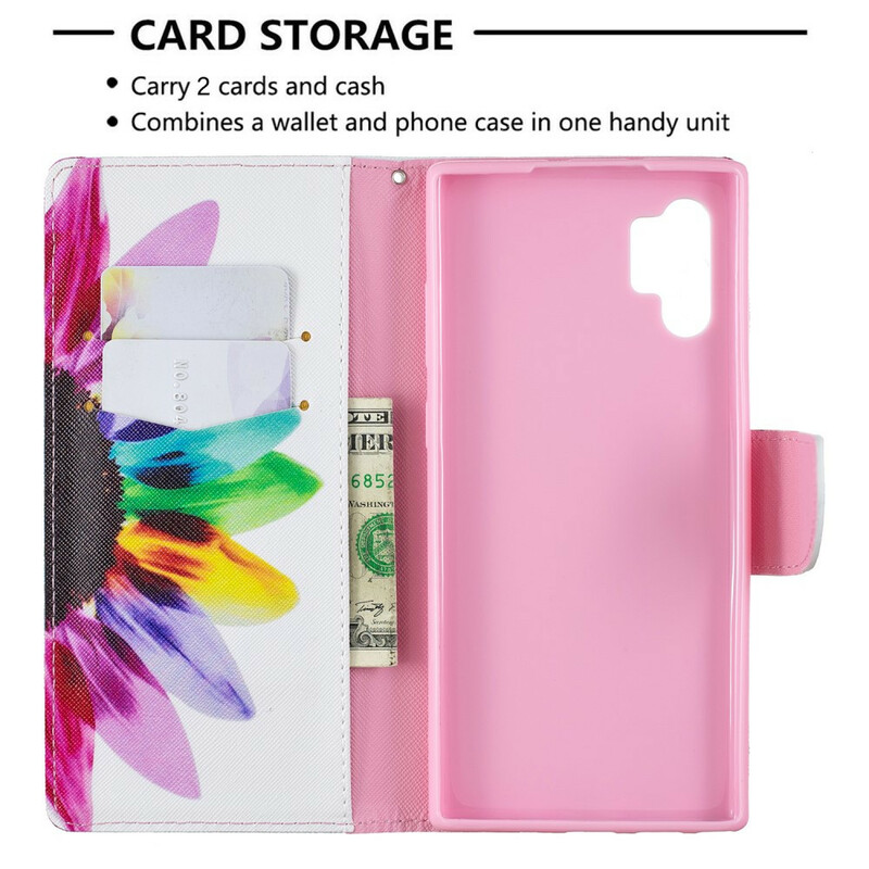 Housse Samsung Galaxy Note 10 Plus Fleur Aquarelle Housse Samsung Galaxy Note 10 Plus Fleur Aquarelle