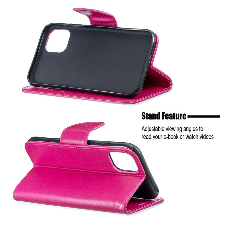 Housse iPhone 11R Papillons Imprimés à Lanière