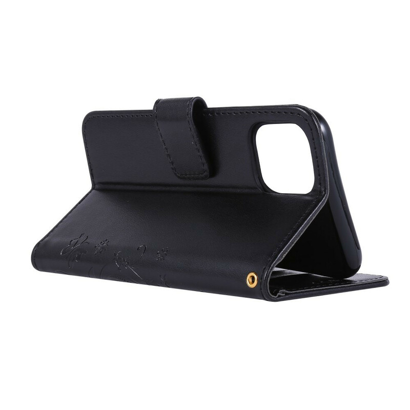 Housse iPhone 11 Max Papillons dans les Fleurs