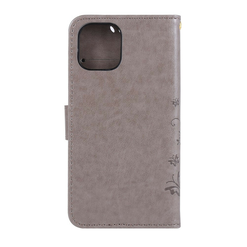 Housse iPhone 11 Max Papillons dans les Fleurs