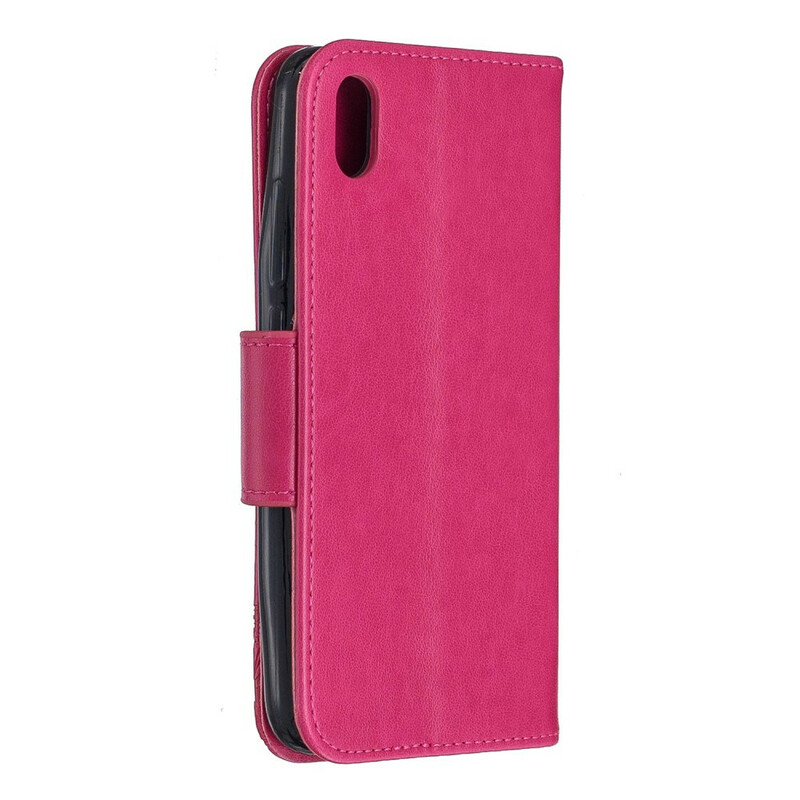 Housse Xiaomi Redmi 7A Papillons Imprimés à Lanière