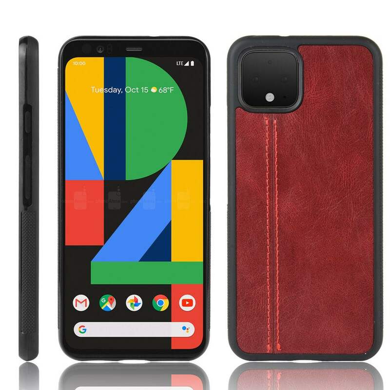 Coque Google Pixel 4 Effet Cuir Couture