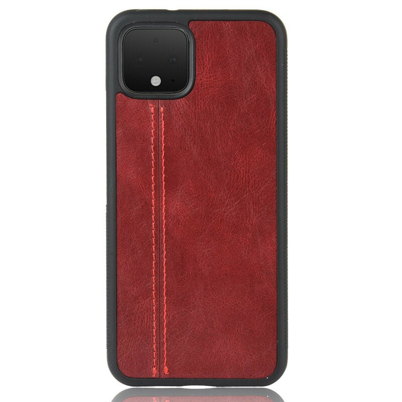 Coque Google Pixel 4 Effet Cuir Couture