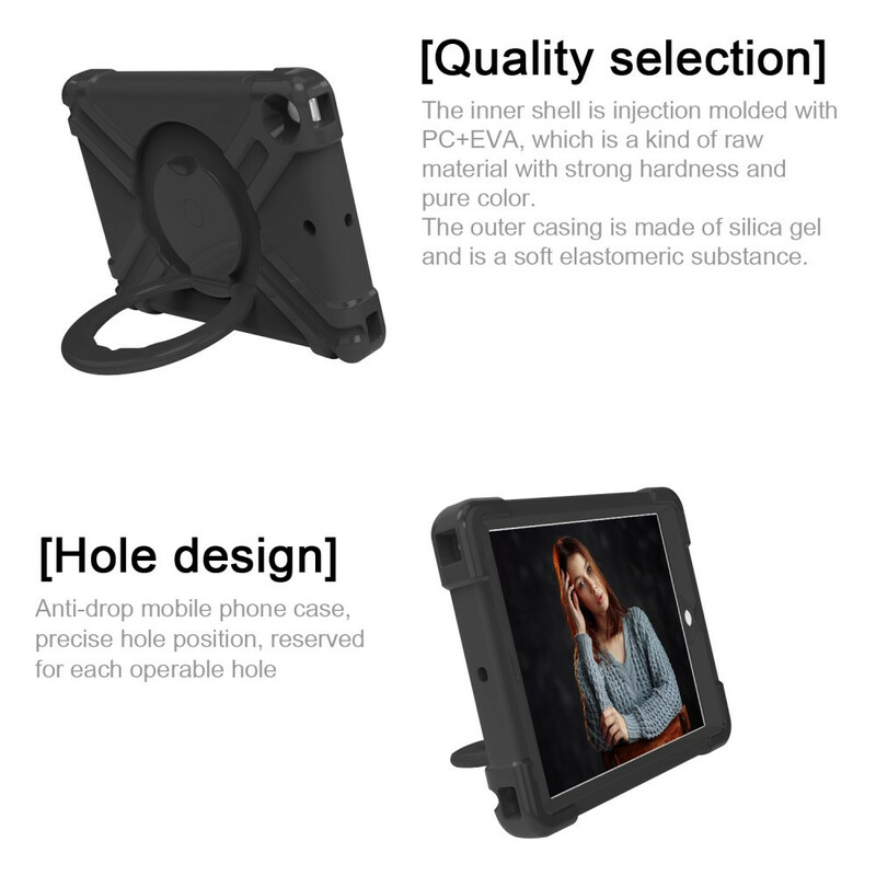 Coque iPad 10.2" (2019) Anneau-Support Ultra Résistance