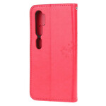 Housse Xiaomi Mi Note 10 Arbre et Hiboux à Lanière