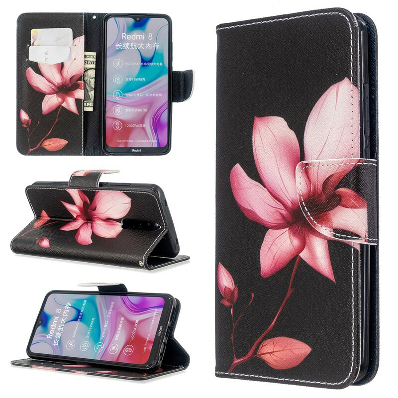 Housse Xiaomi Redmi 8 Fleur Rose Housse Xiaomi Redmi 8 Fleur Rose