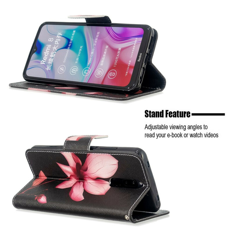Housse Xiaomi Redmi 8 Fleur Rose Housse Xiaomi Redmi 8 Fleur Rose