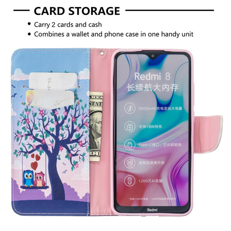 Housse Xiaomi Redmi 8 Hiboux Sur La Balancoire Housse Xiaomi Redmi 8 Hiboux Sur La Balancoire