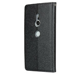 Flip Cover Sony Xperia XZ2 Style Cuir Douceur avec Lanière