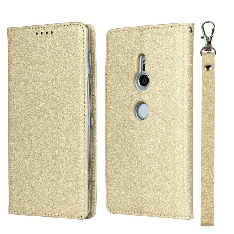 Flip Cover Sony Xperia XZ2 Style Cuir Douceur avec Lanière Flip Cover Sony Xperia XZ2 Style Cuir Douceur avec Lanière