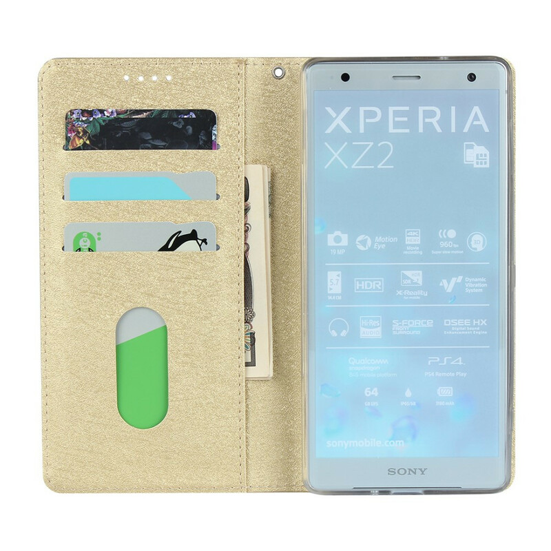 Flip Cover Sony Xperia XZ2 Style Cuir Douceur avec Lanière Flip Cover Sony Xperia XZ2 Style Cuir Douceur avec Lanière
